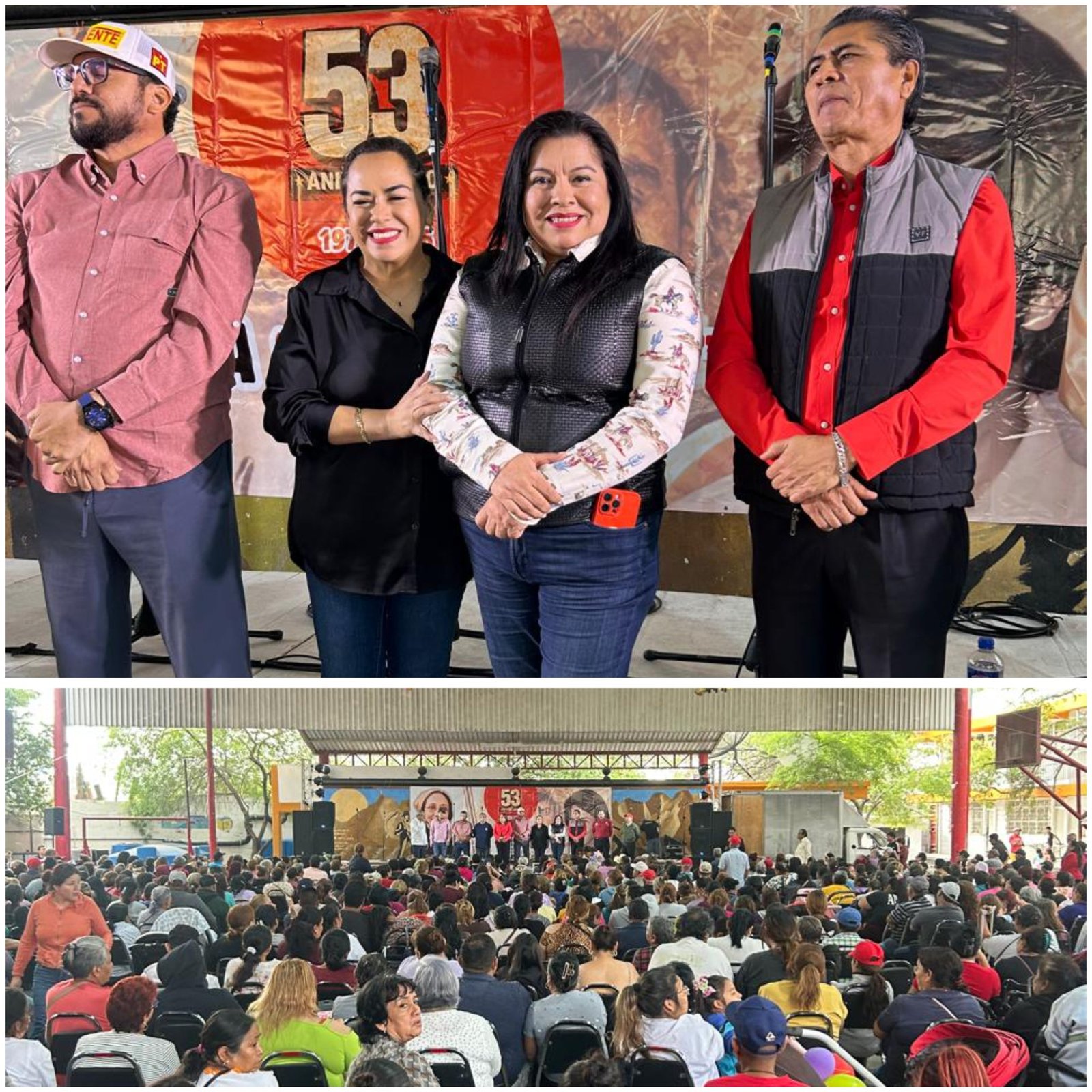 Asiste PT a emotivo aniversario en Monterrey, con la representación de Morelos.