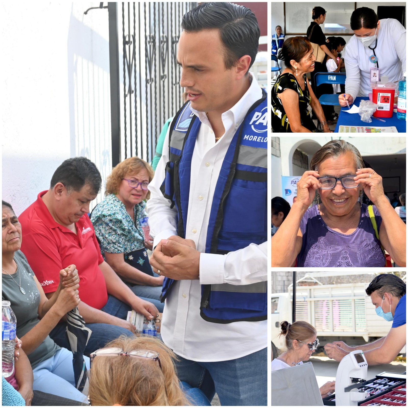 #Cuernavaca LLEVA TERRAZAS LENTES GRATUITOS Y VACUNACIÓN A FAMILIAS DE MILPILLAS.