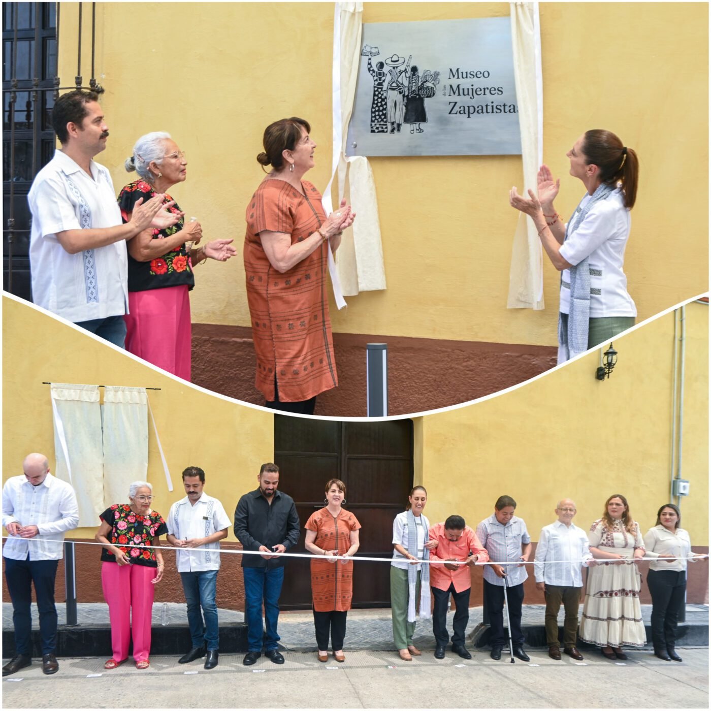 #México INAUGURAN MARGARITA GONZÁLEZ SARAVIA Y CLAUDIA SHEINBAUM MUSEO DE LAS MUJERES ZAPATISTAS.