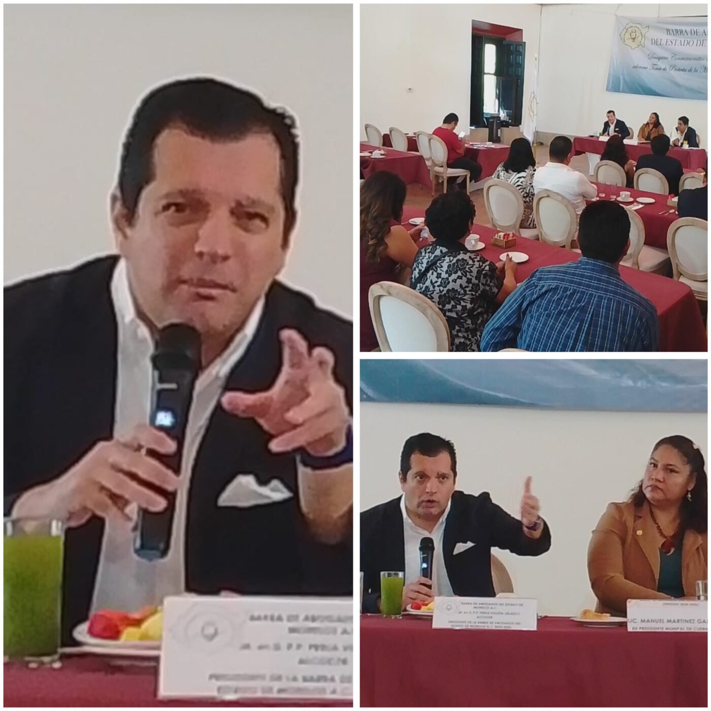 #Cuernavaca Manuel Martínez Garrigós en reunión con la Barra de Abogados expone alternativas para la ciudad.