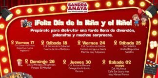 SANDRA ANAYA: CELEBRARÁ EN GRANDE EL DÍA DEL NIÑO; DEL 17 DE ABRIL AL 02 DE MAYO.