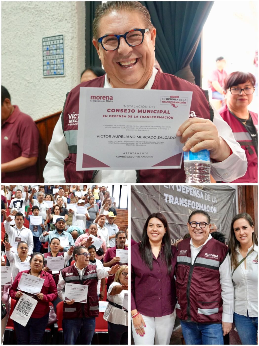 #Cuernavaca Víctor Mercado tomó protesta como titular de la Presidencia del Comité Seccional de Defensa de la Transformación 380.