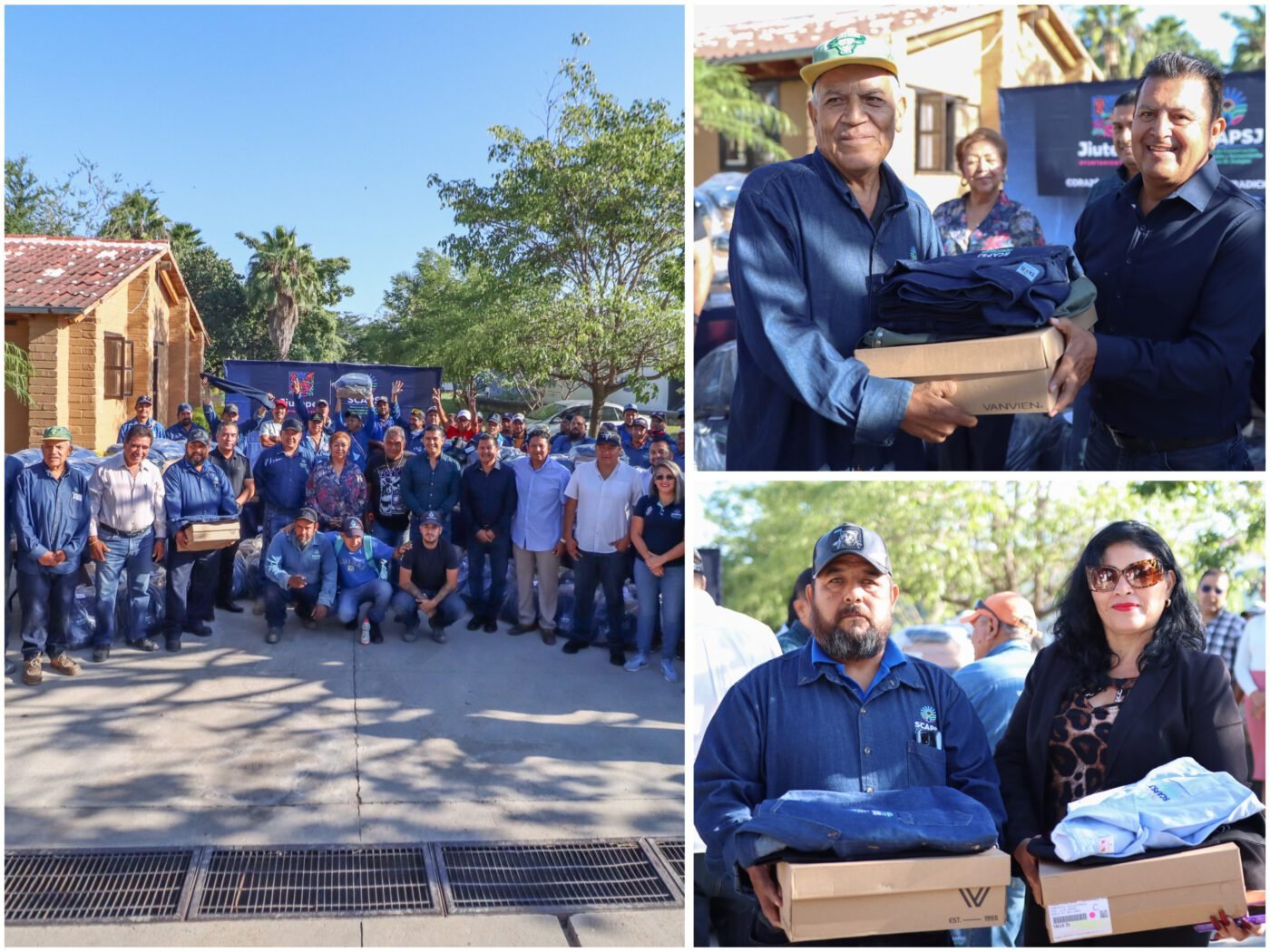 #EnJiutepec Cumple Eder Rodríguez Casillas a trabajadores del Agua Potable; entrega 140 uniformes.