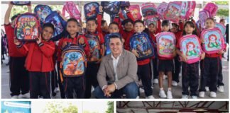 #Jiutepec Comienza Eder Rodríguez Casillas entrega de mochilas y útiles escolares gratuitos.