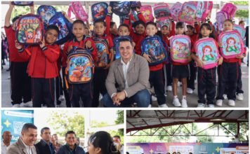 #Jiutepec Comienza Eder Rodríguez Casillas entrega de mochilas y útiles escolares gratuitos.