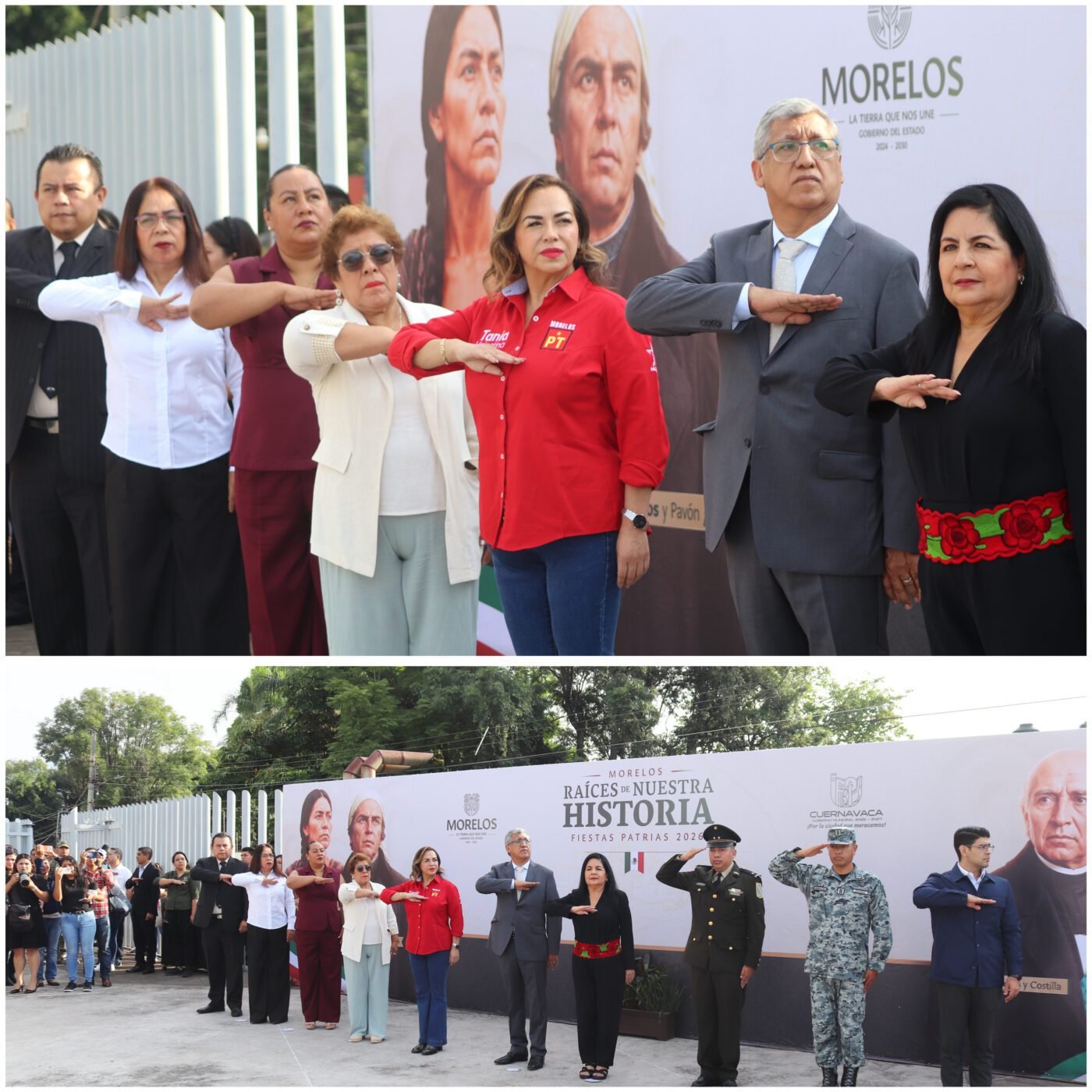 #Morelos CON HONORES A LA BANDERA, CONGRESO CONMEMORA LAS FIESTAS PATRIAS.