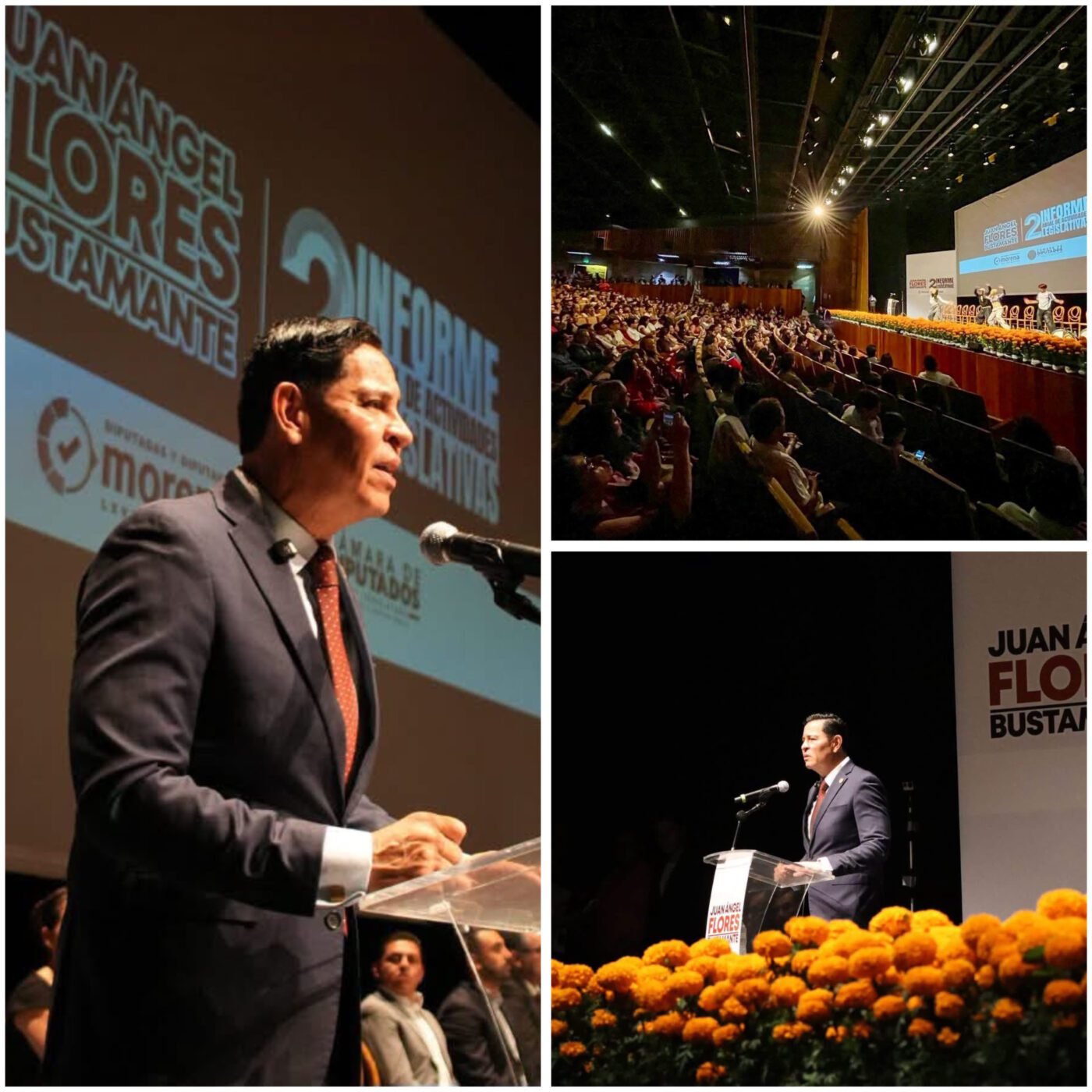 #SegundoInforme Juan Ángel Flores: impulsa leyes contra extorsión, protección a mujeres y mejores condiciones laborales.