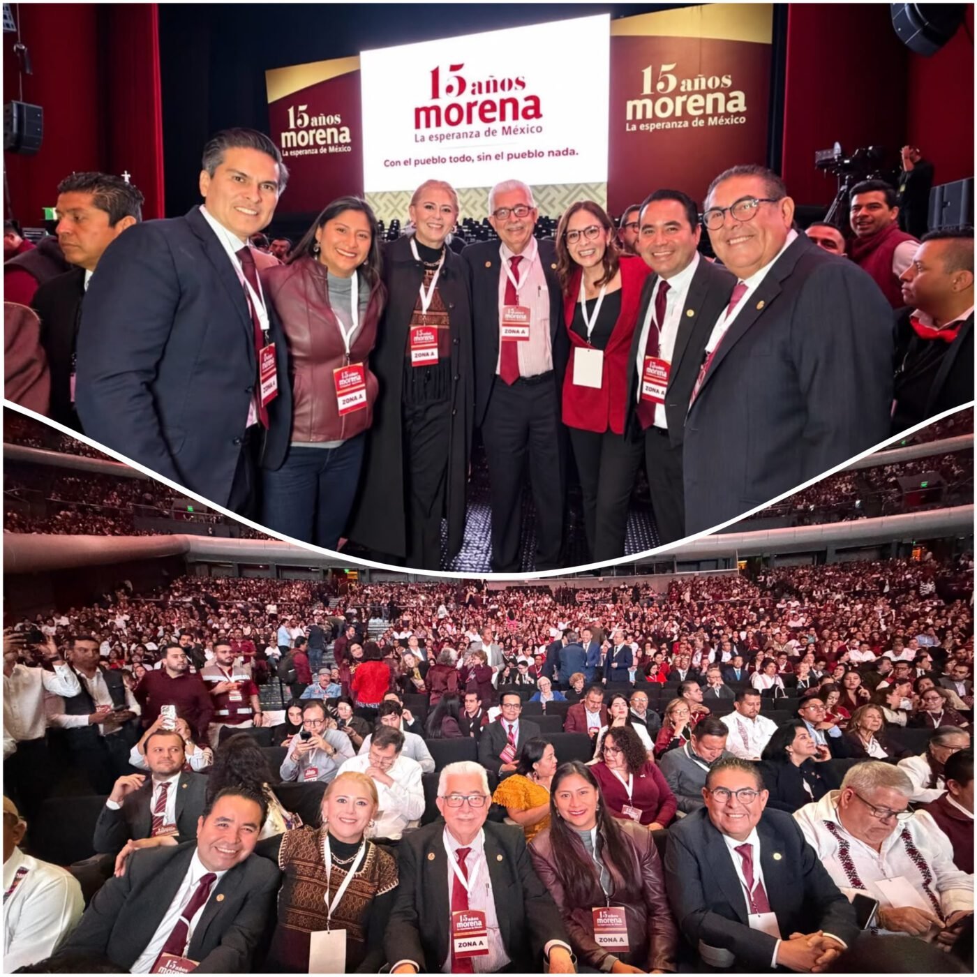 #México VÍCTOR MERCADO PRESENTE EN LA CELEBRACIÓN POR LOS 15 AÑOS DE MORENA.