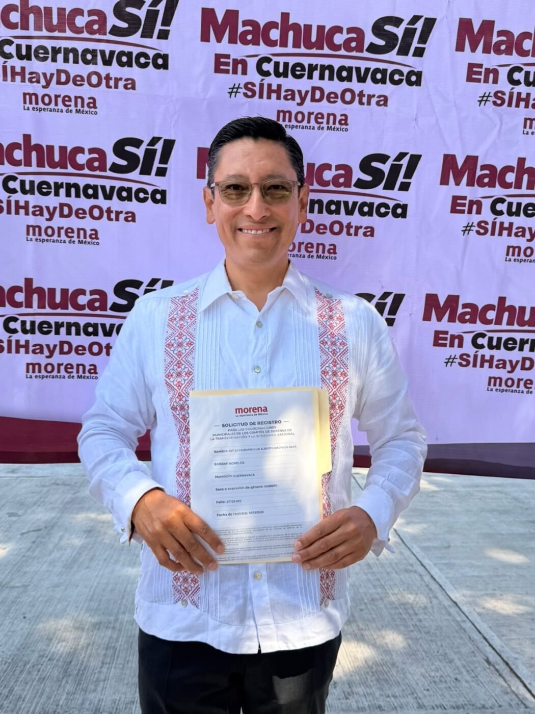#EnCuernavaca Luis Machuca se registra para encabezar la Coordinación Municipal de los Comités de Defensa de la Transformación y la Soberanía Nacional.