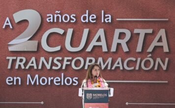 #Morelos ANTE MILES DE PERSONAS MARGARITA GONZÁLEZ SARAVIA DESTACA RESULTADOS A DOS AÑOS DE GOBIERNO.