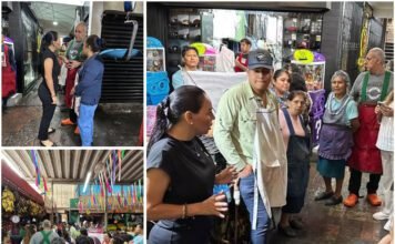#Cuernavaca Sandra Anaya entrega apoyo a locatarios del “Adolfo López Mateos” afectados por incendio.